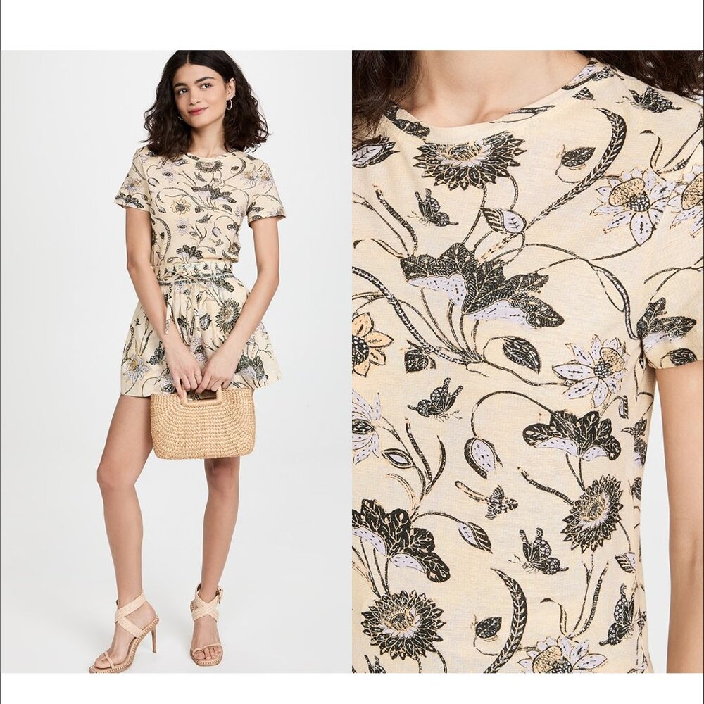 Ulla Johnson Estelle short sleeve t-shirt top in lemonbalm M medium EUC